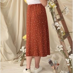 Terracotta XL wrap midi skirt From Rachel